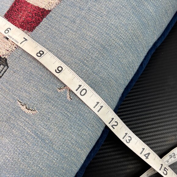 Nautical Lighthouse Tapestry Pillow Beach House Ocean Sea Boating 19”x12” - Picture 8 of 9